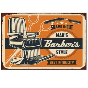 Tranh thiếc retro 30x20cm Man's Style  YC23-3780