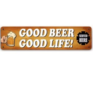 Tranh sắt 40x10cm Good Beer - Good Life  CT-214