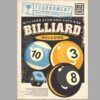 Tranh sắt 20x30cm Billiards Welcome  CL23-117