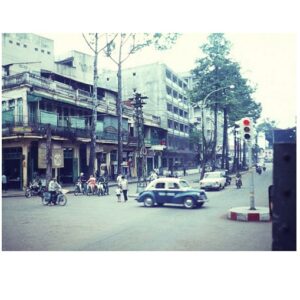 Tranh Sài Gòn xưa 30x20cm - Giao lộ Thống Đốc Phương  CP23-613