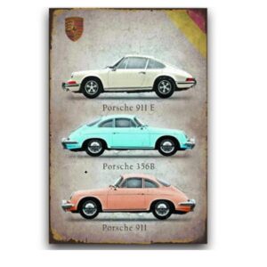 Tranh sắt 20x30cm - Porsche 911E 356B 911  YC23-11947