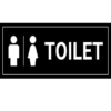 Biển báo nhà vệ sinh nam nữ 30x15cm - Toilet  CS-301