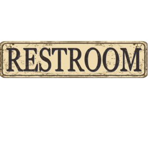 Biển báo Restroom 40x10cm  ST-03