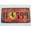 Biển số xe trang trí 15x30cm - Ferrari EF 599  Z-599