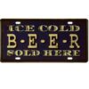 Biển số 30x15cm - Ice Cold Beer Sold Here  YC-114