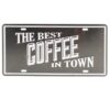 Tranh thiếc retro 30x15cm - The Best Coffee in Town YC-277