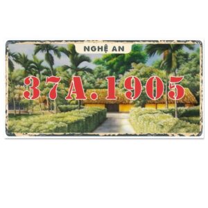 30x15cm Biển số xe Việt Nam Nghệ An VN37