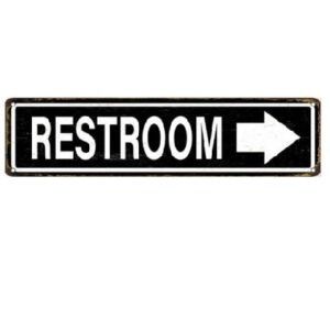 Biển chỉ hướng 40x10cm Restroom 1  CT-221