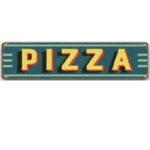 Tranh thiếc 40x10cm PIZZA  CT-216