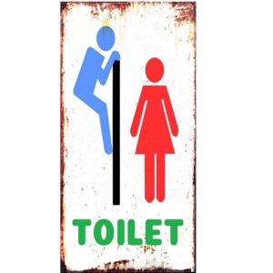 Biển báo Toilet vui 30x15cm CS-301a